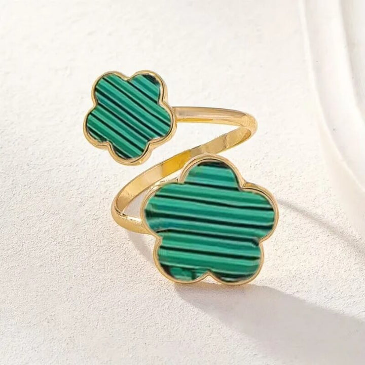Five Leaf Clover Dual Ring