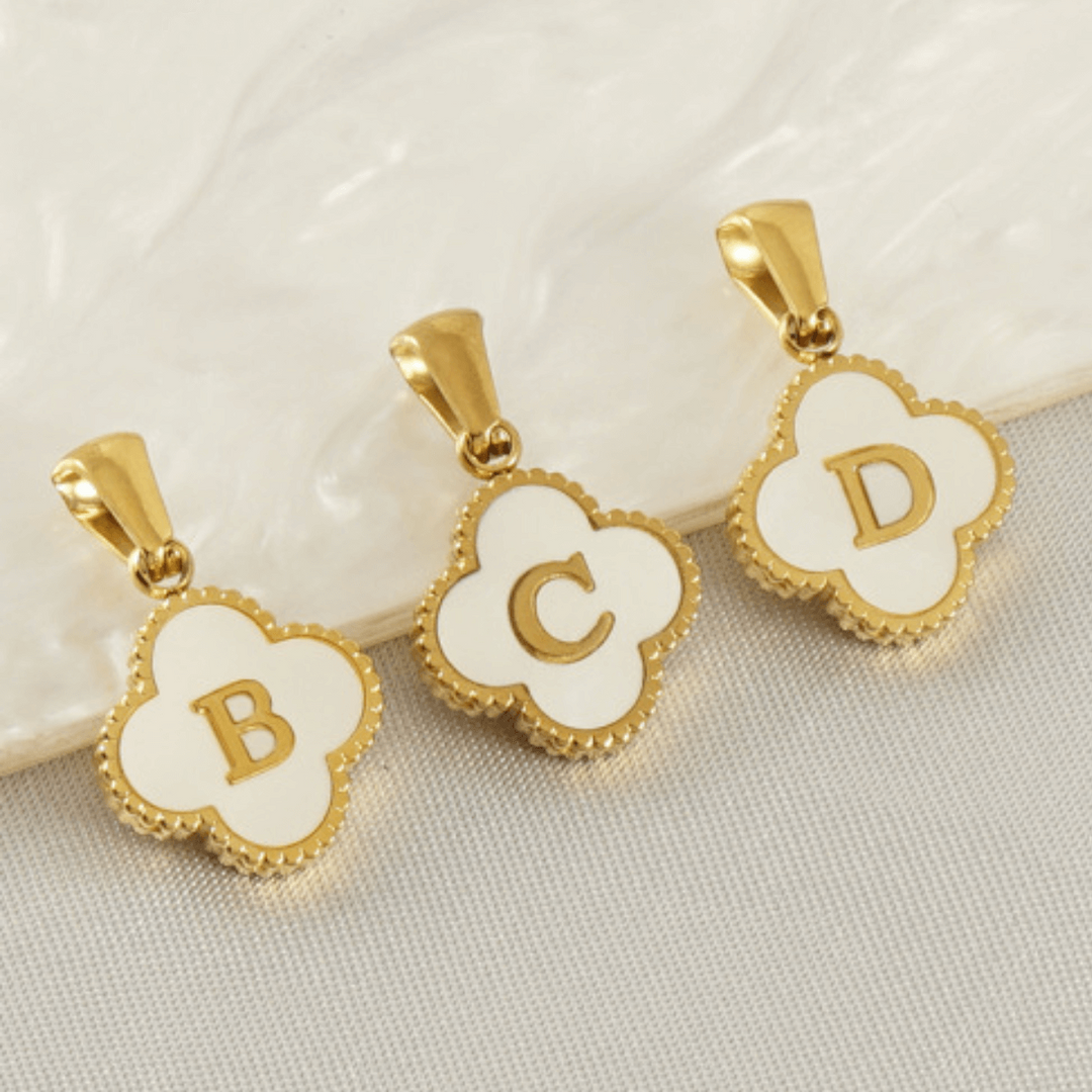 Personalised Clover Initial Pendant