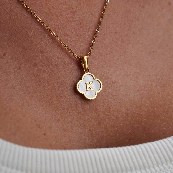Personalised Clover Initial Necklace