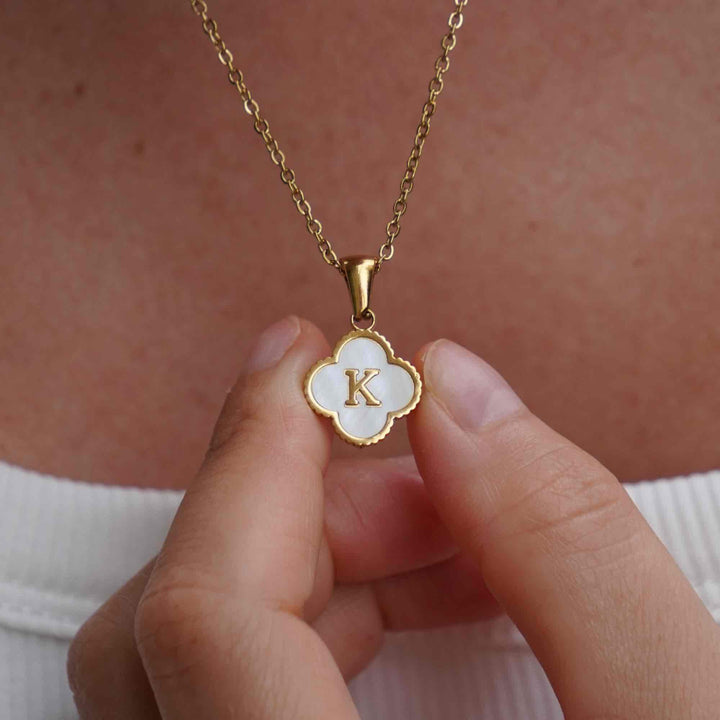 Personalised Clover Initial Necklace