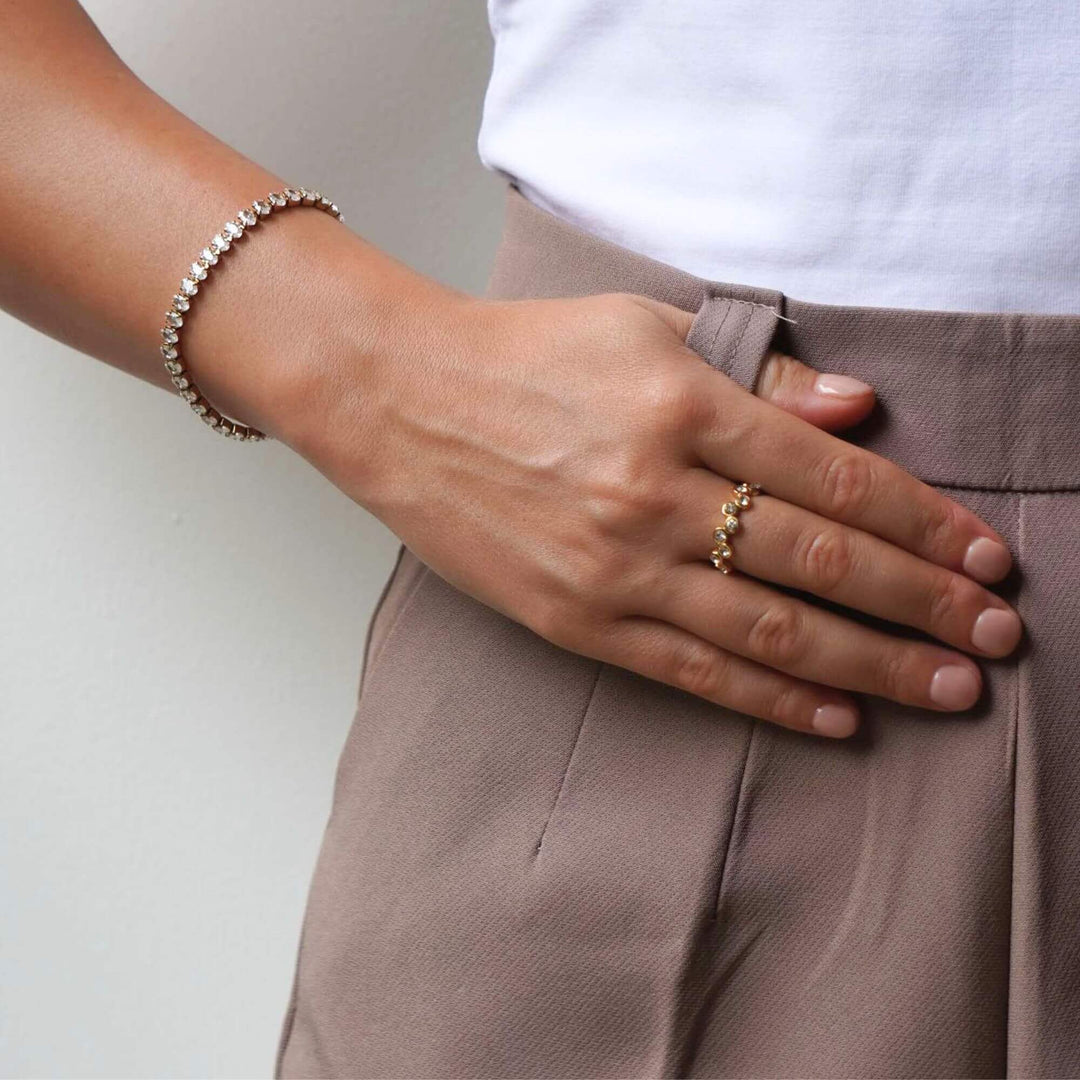 Adalyn Oval Tennis Crystal Bracelet