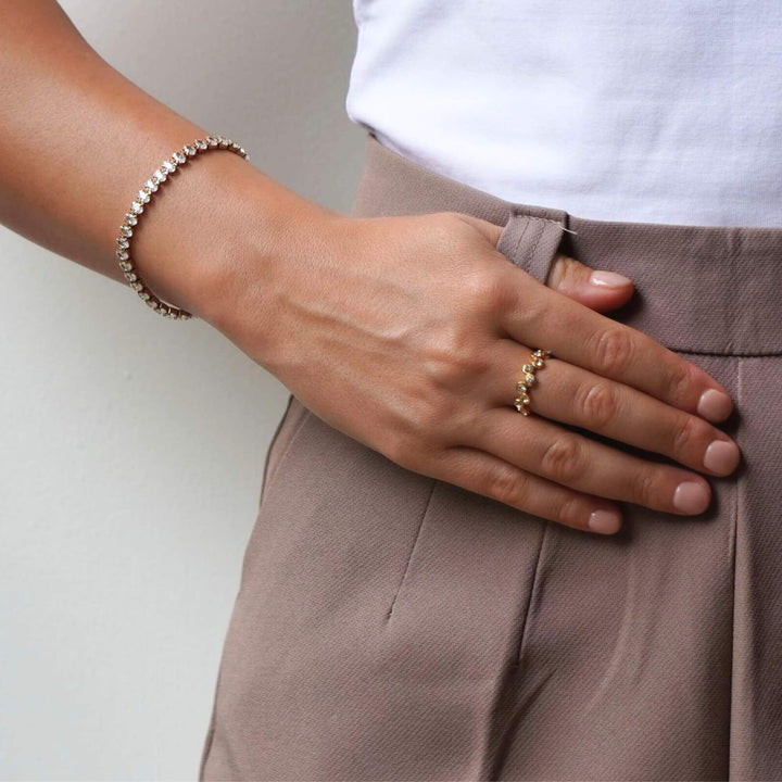 Adalyn Oval Tennis Crystal Bracelet