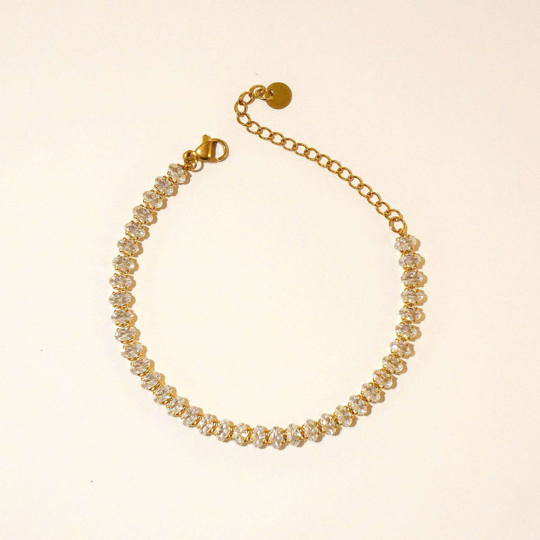 Adalyn Oval Tennis Crystal Bracelet