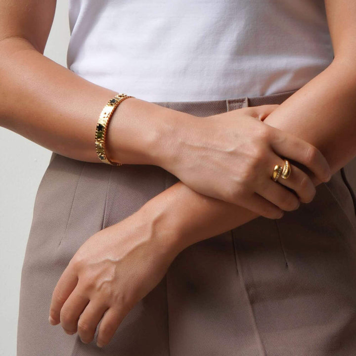 Bella Five Clover Colour Solid Bangle