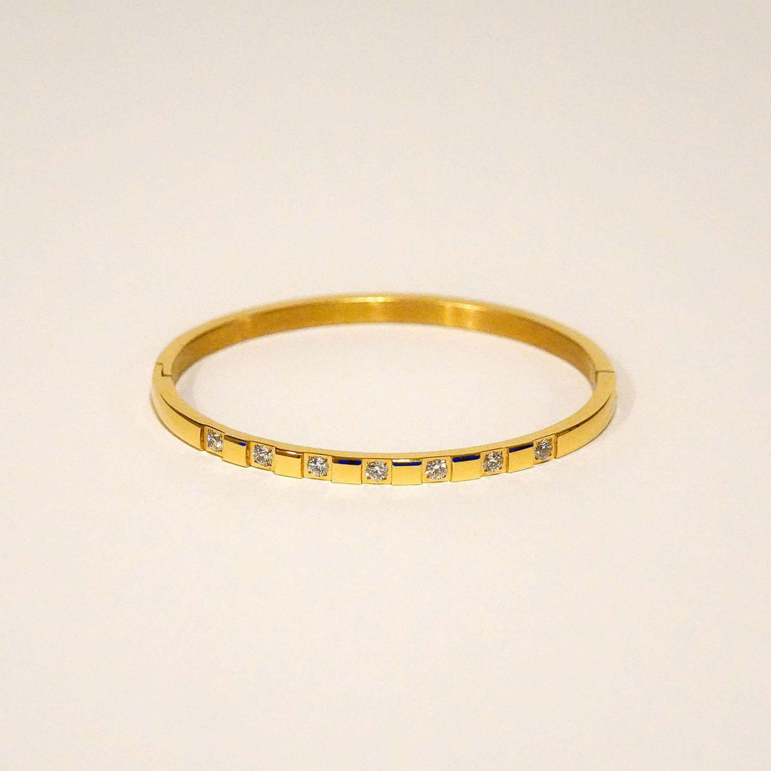 Ella Diamond Solid Bangle