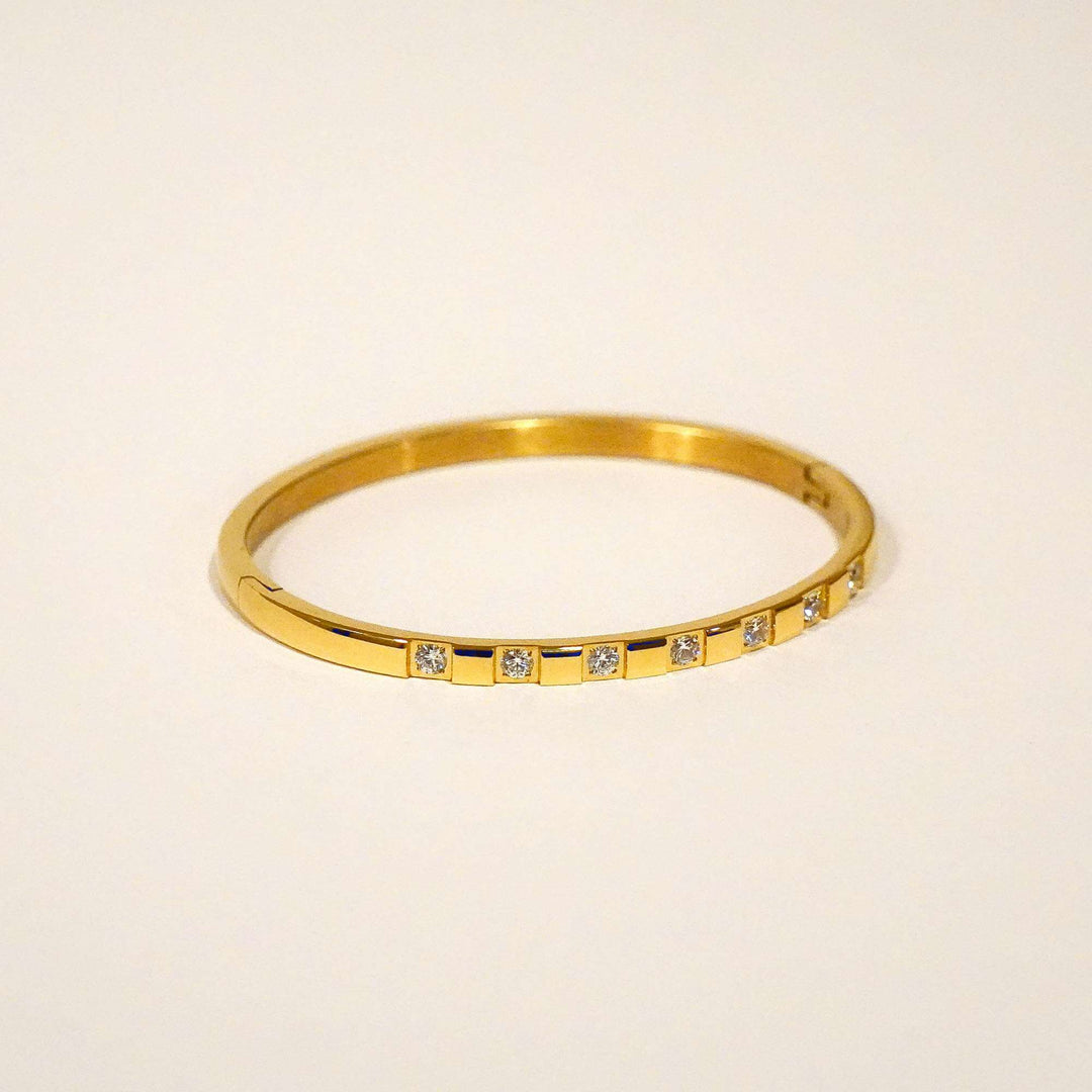 Ella Diamond Solid Bangle