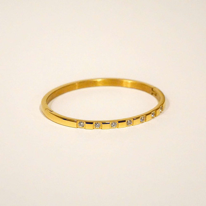 Ella Diamond Solid Bangle