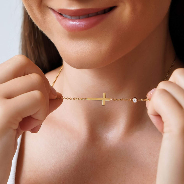 Faith Cross Crystal Necklace