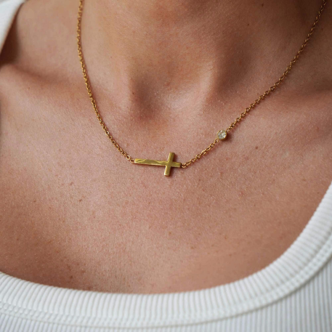 Faith Cross Crystal Necklace