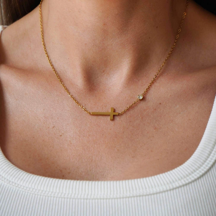 Faith Cross Crystal Necklace