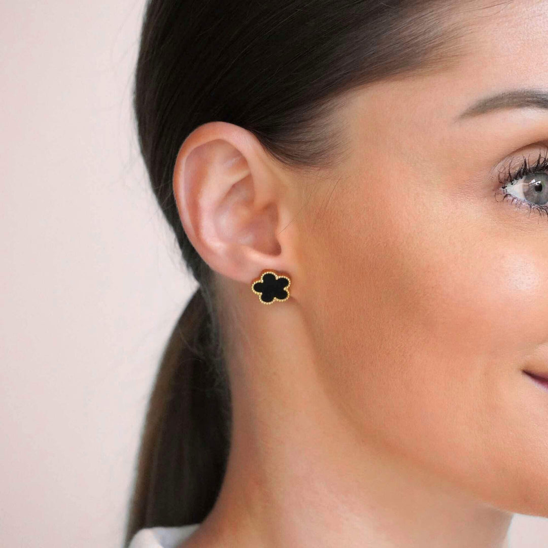 Five Leaf Clover Pendant Earrings