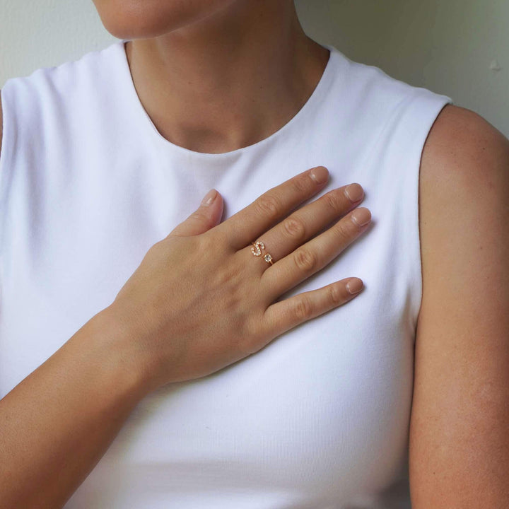 Personalised Skylar Initial Ring