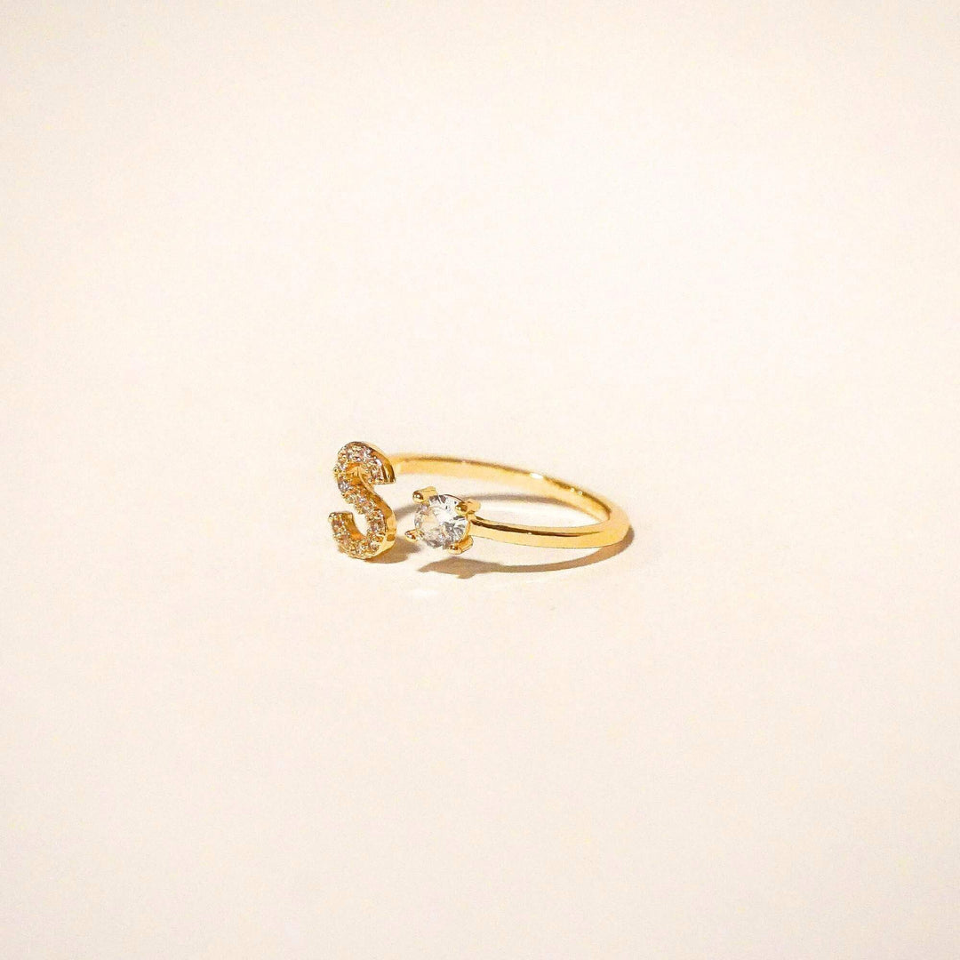 Personalised Skylar Initial Ring