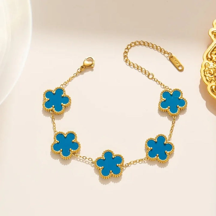 Five Leaf Multi Clover Bracelet