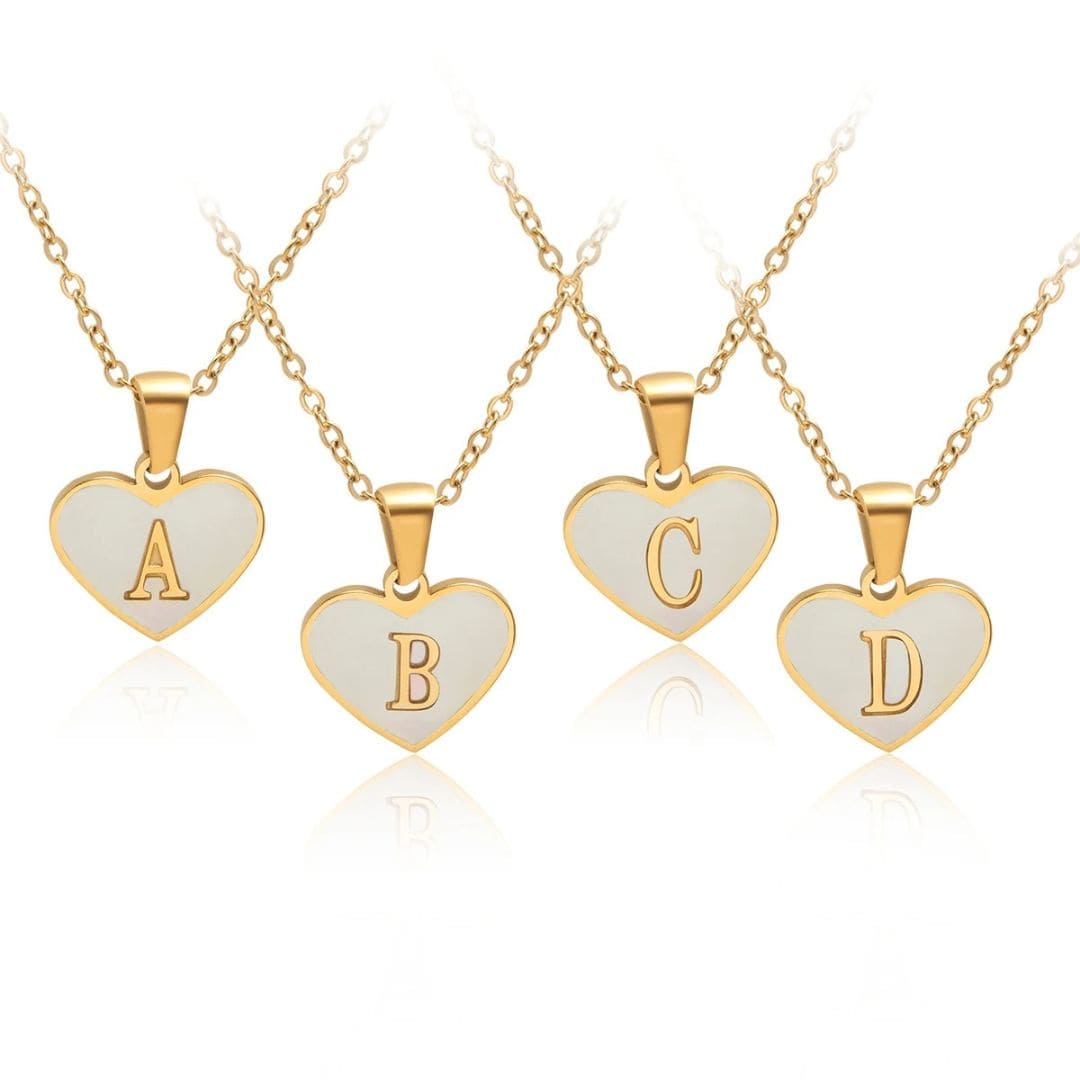 Personalised Alora Heart Initial Necklace