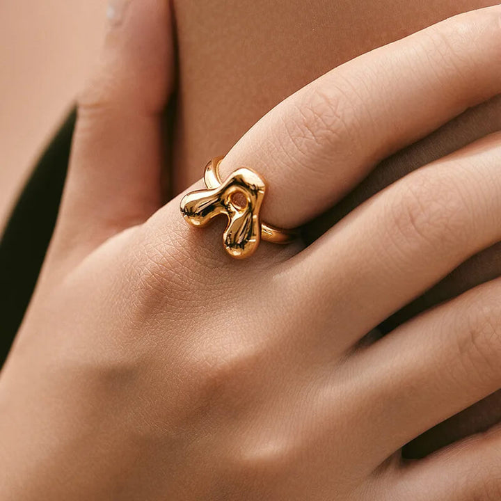 Personalised Kia Bubble Initial Ring