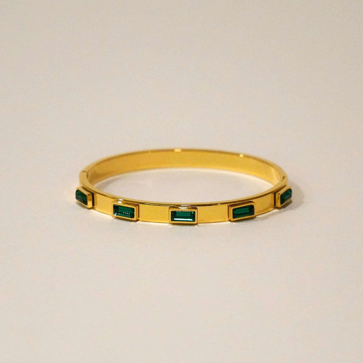 Piper Gemstone Solid Bangle